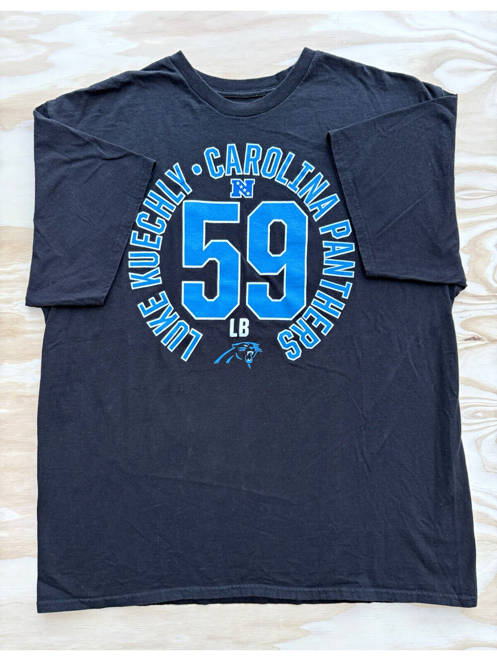 NFL Players NFL Carolina Panthers Luke Kuechly #59 Black Shirt Men’s 2XL
